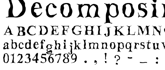 Decomposing  font